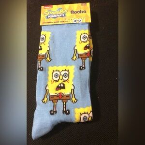 Spongebob‎ squarepants crew socks shoe size 6-12 new